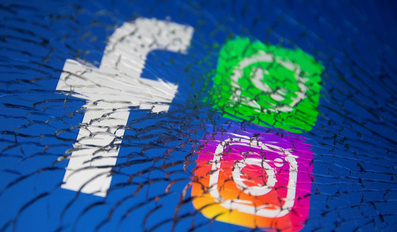 Facebook and Whatsapp and Instagram logos